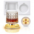 360° Spinning Whiskey Glass with Light