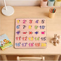 Numbers Wooden Math Puzzle Board for Kids