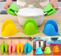 Silicone Pot Holders Heat Resistant, Oven Mitts Gloves Cooking Pinch Grips Glove Hand Clip