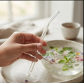 EMPTY GLASS STRAW 5INCH TRANSPARENT (Pack of 4)