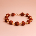 Gold-plated Rudraksha bracelets (Pack of 1)