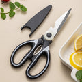 Multifunctional Kitchen Shears Stainless Steel Panda Scissors with Plastic Protective Cover