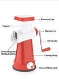 4 in 1 Multi-Functional Drum Rotary Vegetable Cutter, Shredder, Grater and Slicer