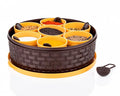 Plastic Masala Box, 7 Compartment Masala Dabba with Spoons