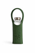 Glass Water Bottle with Felt Carrier Bag