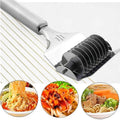 Stainless Steel Noodle Lattice Roller Dough Cutter Pasta Spaghetti Maker