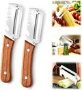 3 in 1 Vegetable Peeler with Wooden Handle