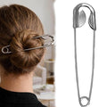 Oversized Stainless Steel Safety Pin Hair Clip