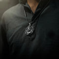 Men's Silver Chain with Hanuman Pendant