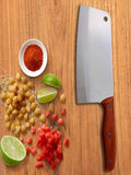 Silver Toned & Brown Stainless Steel Kitchen Knife